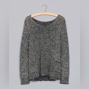 Eileen Fisher Wrapped Cotton Nubble Pullover Knit Sweater women’s size XL